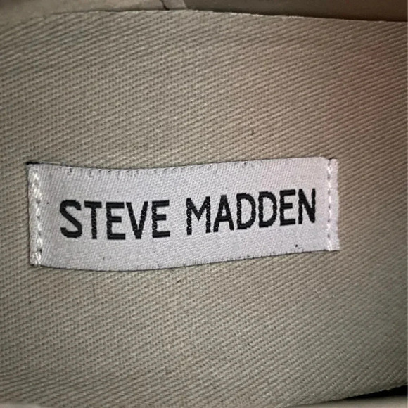 Steve Madden, Caliber Perforated Suede Wedge Sneaker, Tan, Beige, White - Picture 10 of 11